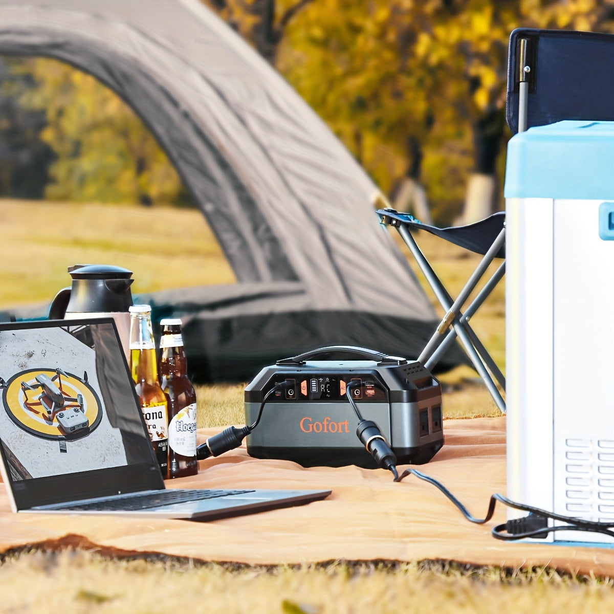 Portable Power Station 330W 299Wh Power Supply Solar Generator Backup Battery Pack With 110V Pure Sine Wave AC Outlets USB QC 3.0 DC Port
