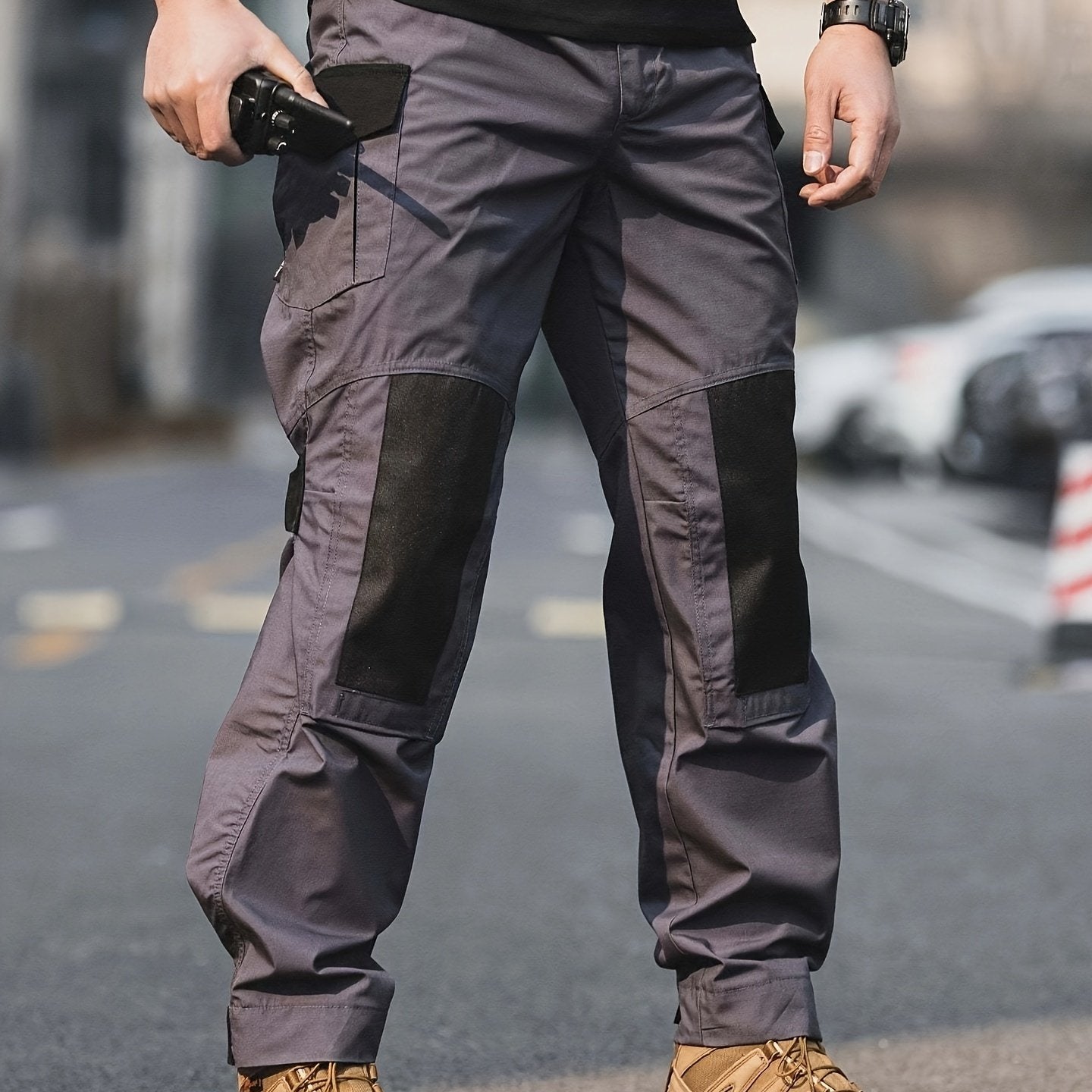 Men's straight-leg tactical trousers, They are water-repellent