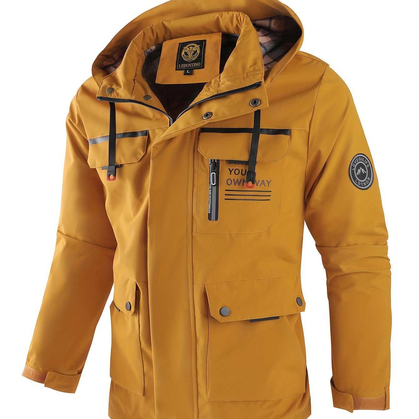 Men's Fashion Jacket - Casual Multi-Pocket, Outdoor Waterproof Windbreaker Jacket