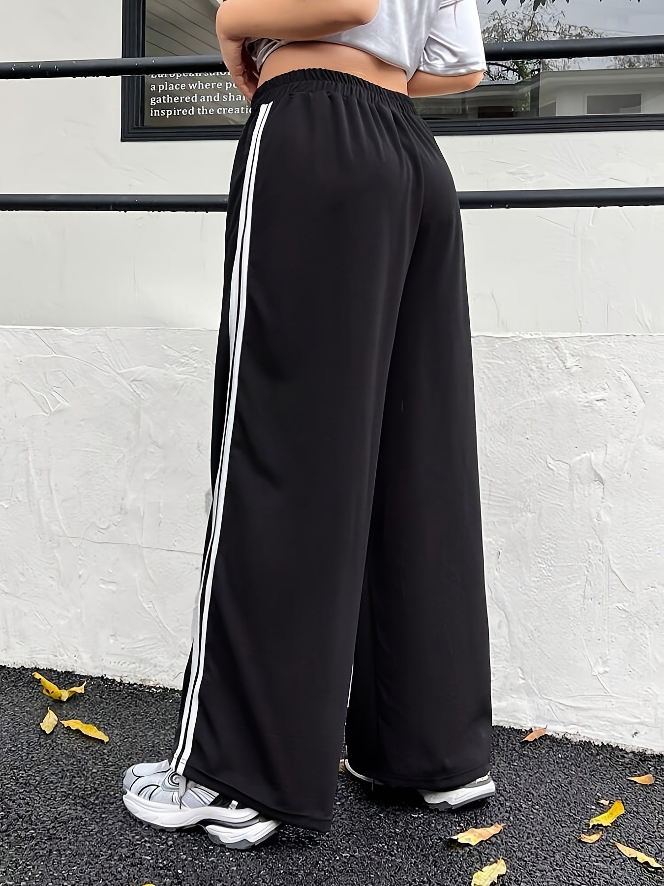Plus-Size Women's Thin Striped Pants, Affordable Clothing