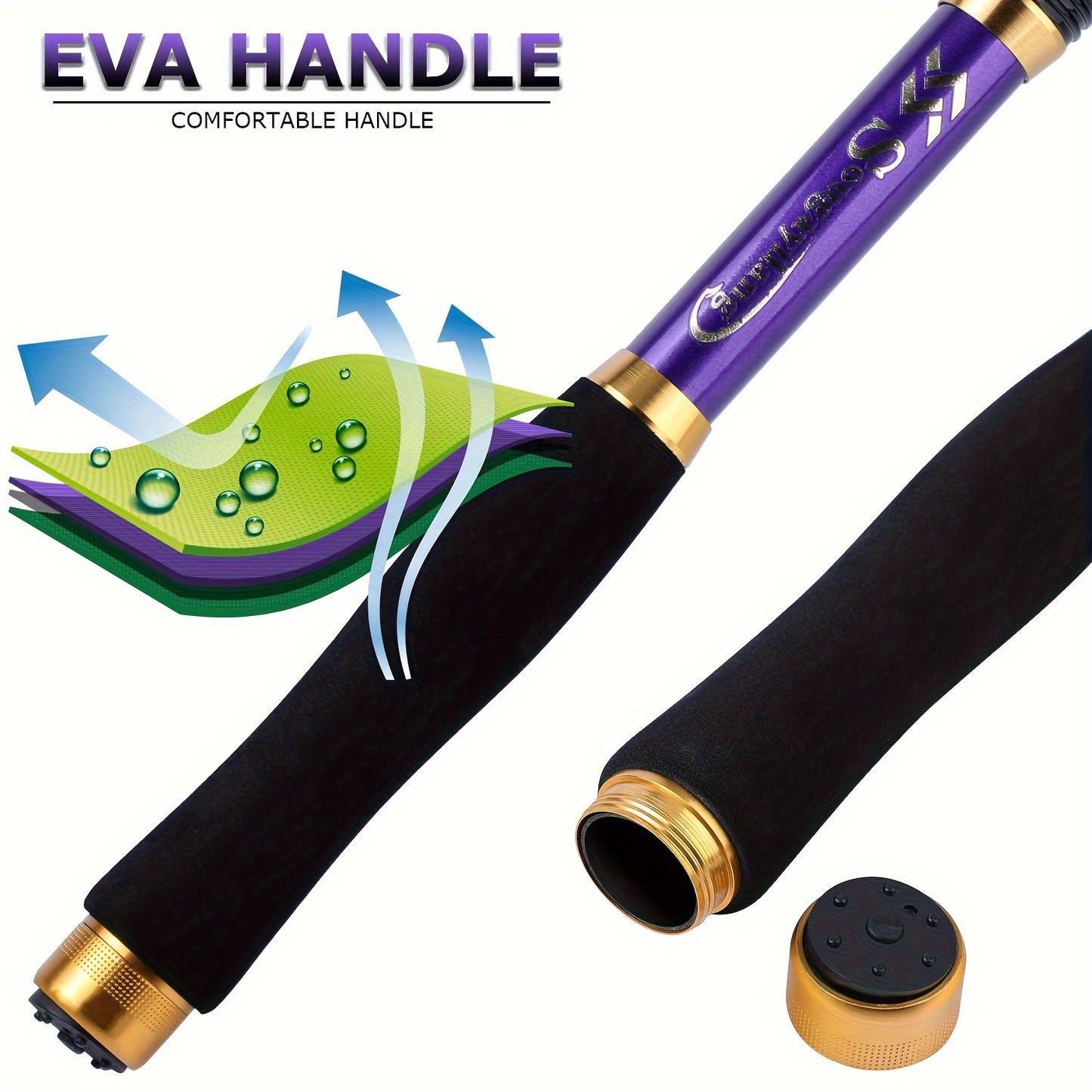 Sougayilang Telescopic Fishing Rods 1.8~3.3m Glass Fiber Spinning Rod