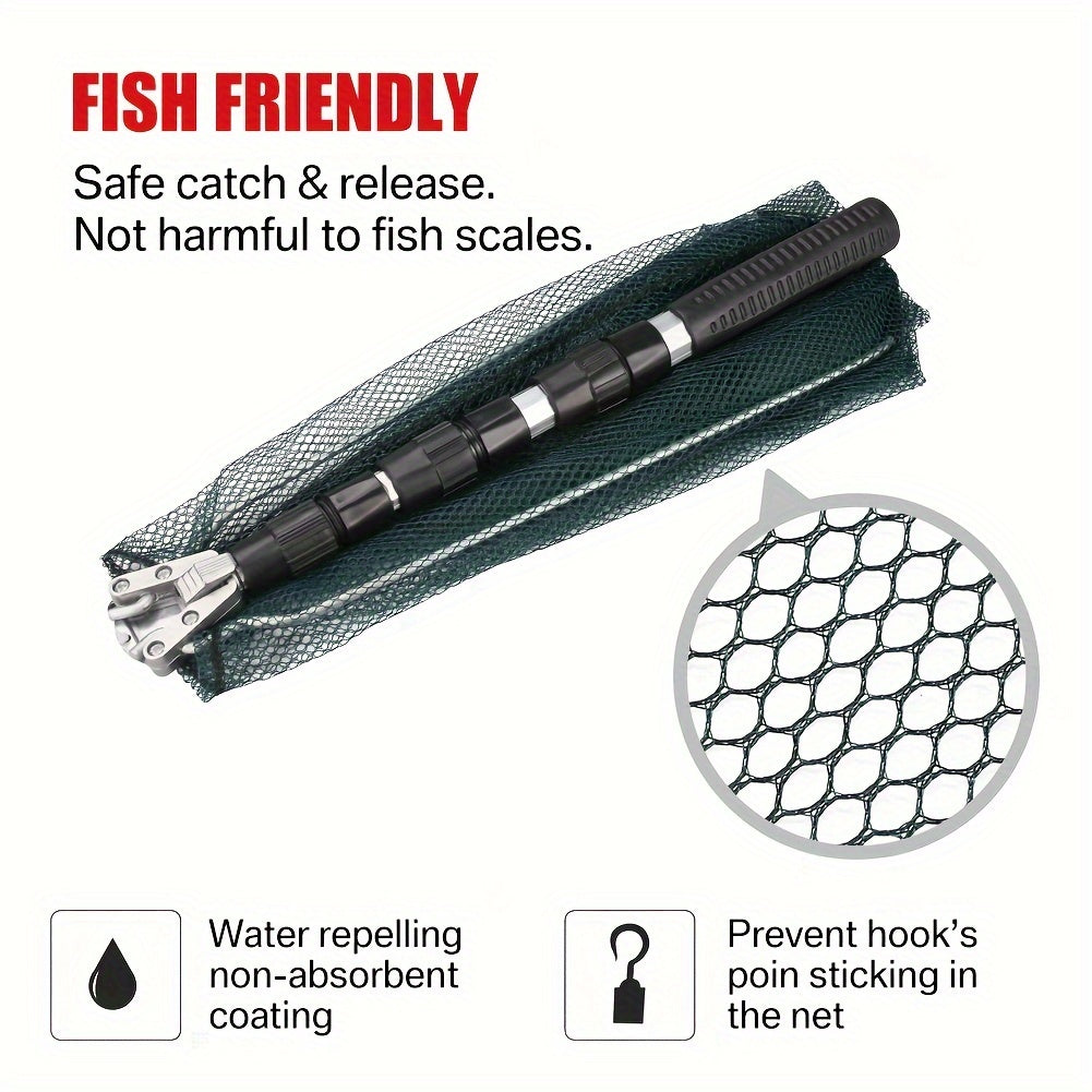 Durable Foldable Fish Net, Extend to 34-51Inches