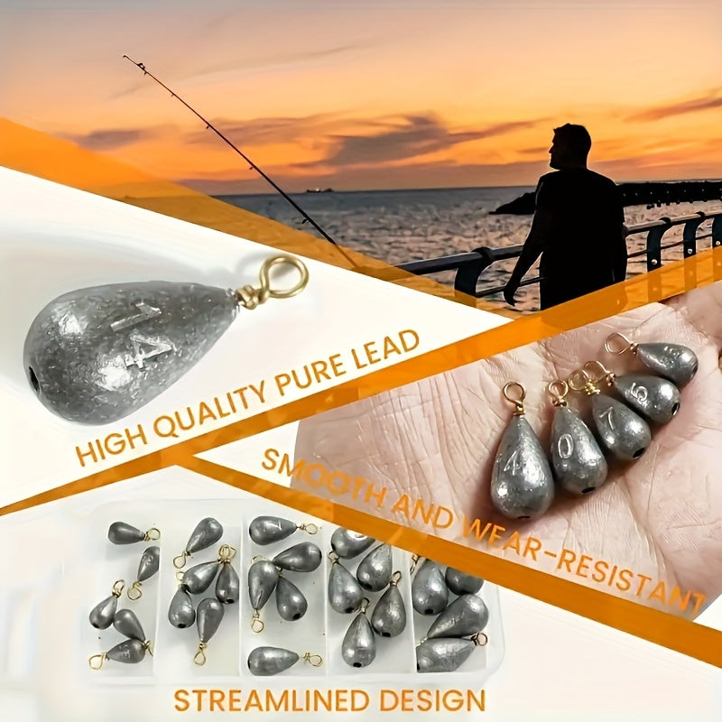 25in a box, lead sinkers