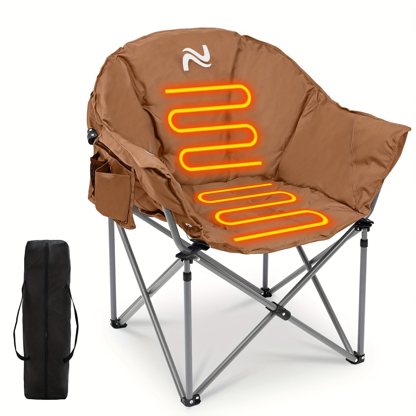 500lbs Heated Camping Chair, Portable Heated Camping Chair