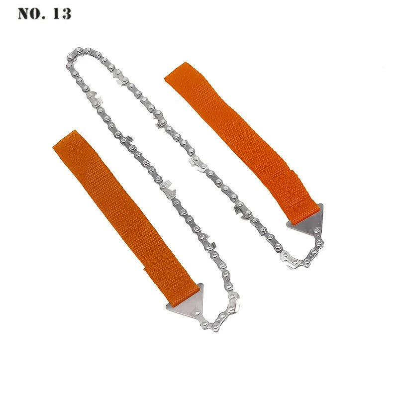Compact Pocket Chainsaw - Durable Hand-Operated Survival Tool with High-Performance Steel Rope Chain for Rapid Cutting