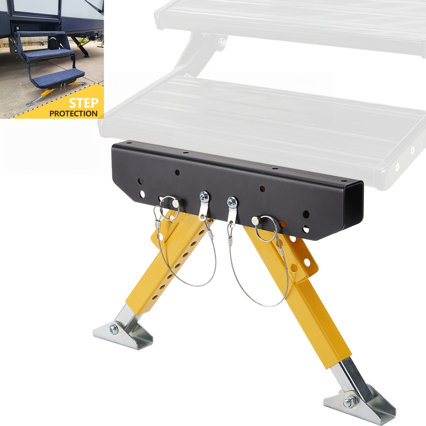 Adjustable RV Step Stabilizer Kit