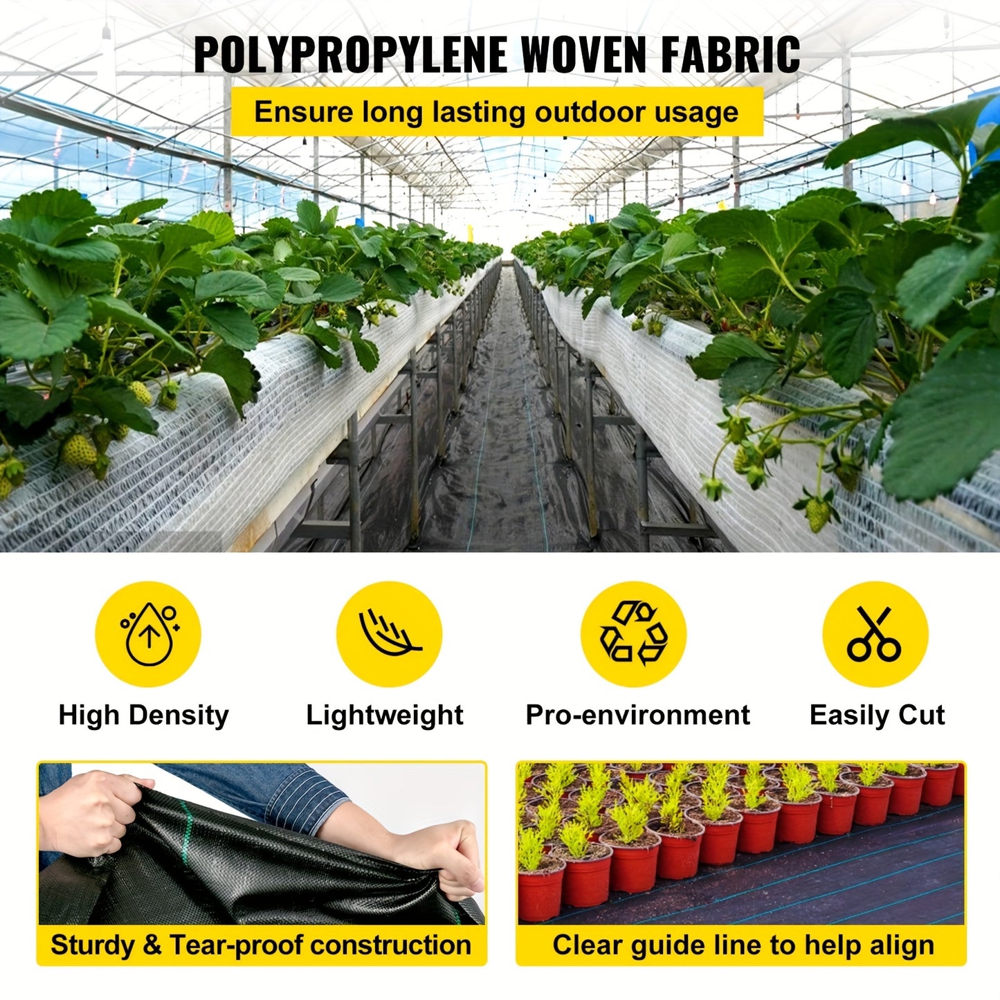 Weed Barrier 6FTx300FT Landscape Fabric Heavy Duty