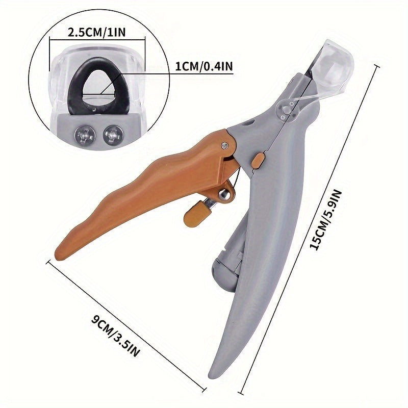 LED Light Pet Nail Clipper- Great For Trimming Cats & Dogs Nails & Claws, 5X Magnification That Doubles As A Nail Trapper