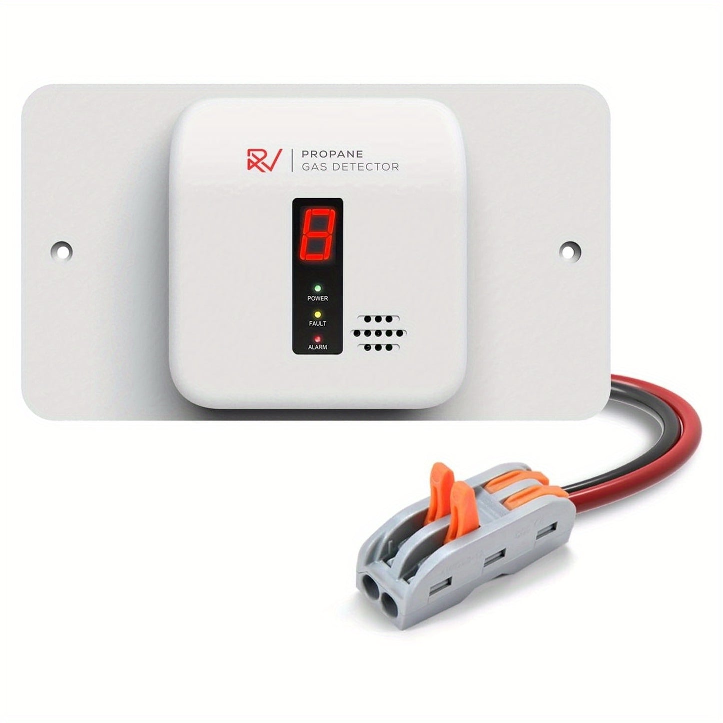 RV Propane Gas Detector, RV Hardwired DC 12V Gas & LP Leak Detector With Digital Alarm