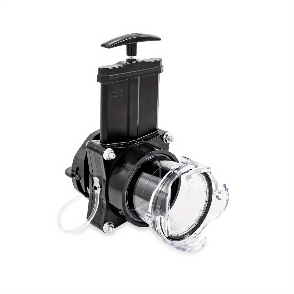 RV Gate Valve with Built-In 3-1/2" Clear Adapter