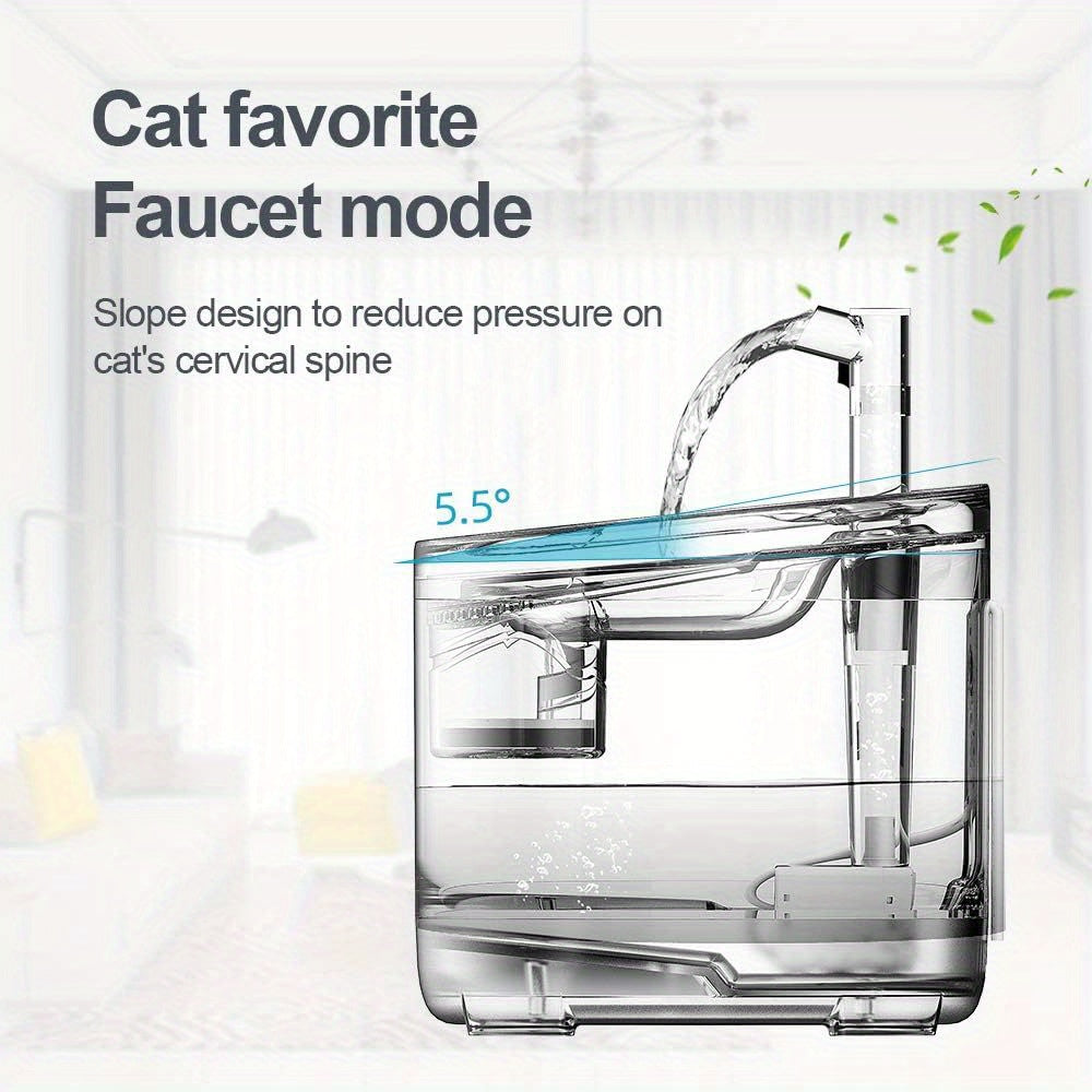 Cat And Dog Water Fountain1.5L Automatic Pet Drinking Fountain with Replacement Faucet Kit