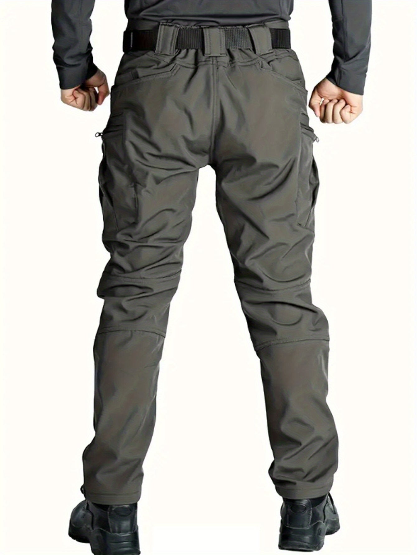 Tooluck Autumn and Winter Men's Fleece Soft Shell Pants | Waterproof and Windproof