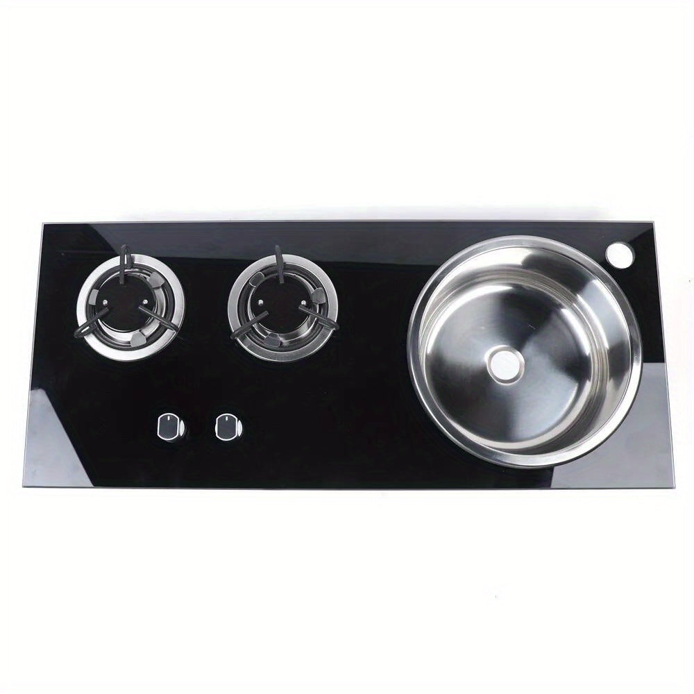 2 Burner Stove For RV. Kitchen Stainless Steel Kitchen Sink