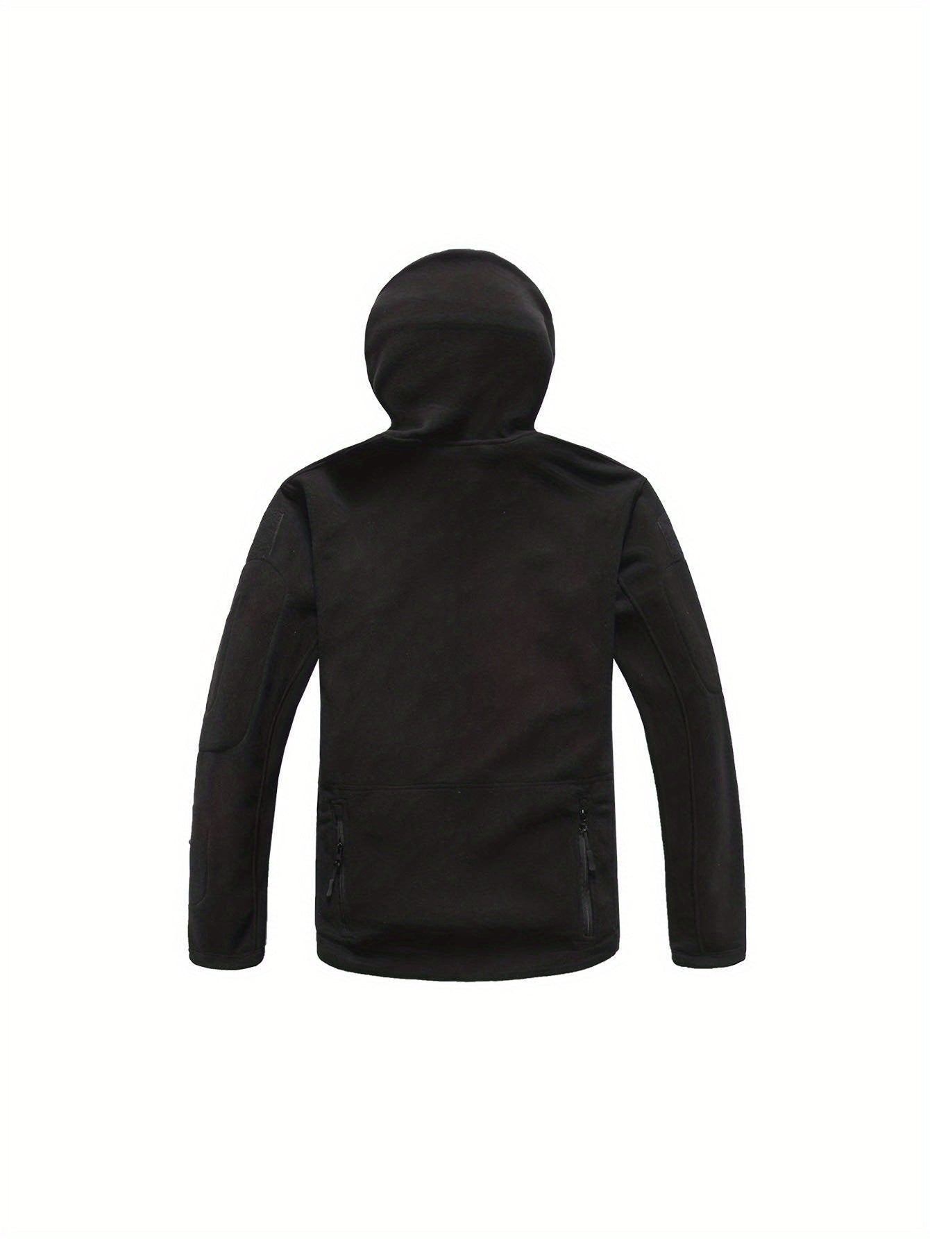 Men's Windproof & Water-Resistant Fleece-Lined Hooded Jacket