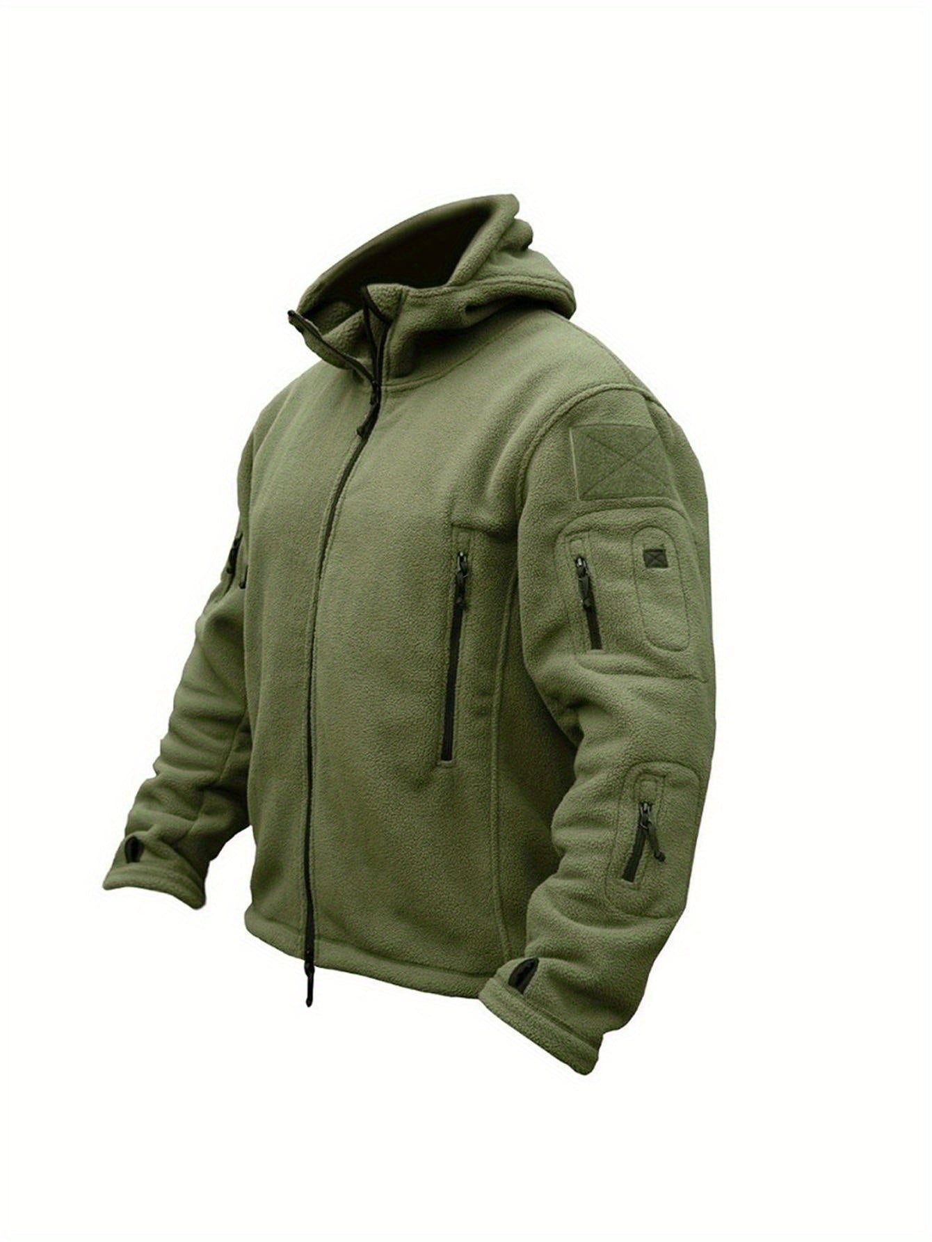 Men's Windproof & Water-Resistant Fleece-Lined Hooded Jacket