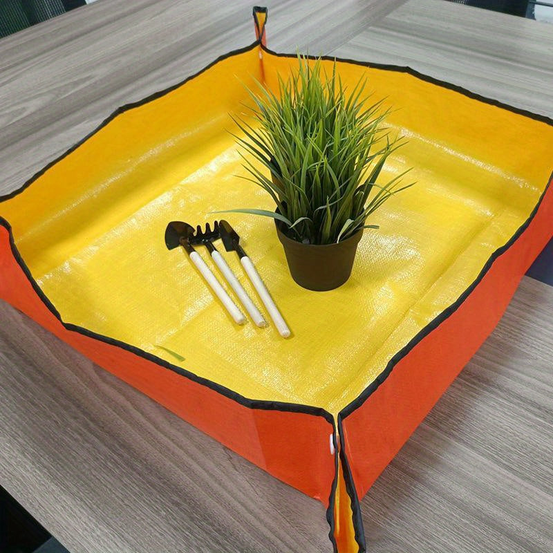 Waterproof Foldable Gardening Mat 39"x39" - Durable PE, Leak-Proof Design for Easy Planting & Transplanting
