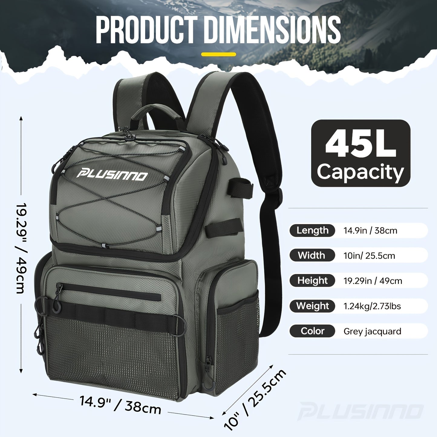 Fishing Backpack With Rod Holders & Cooler