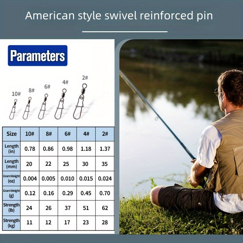 50/100pcs American Swivel Reinforced Pin