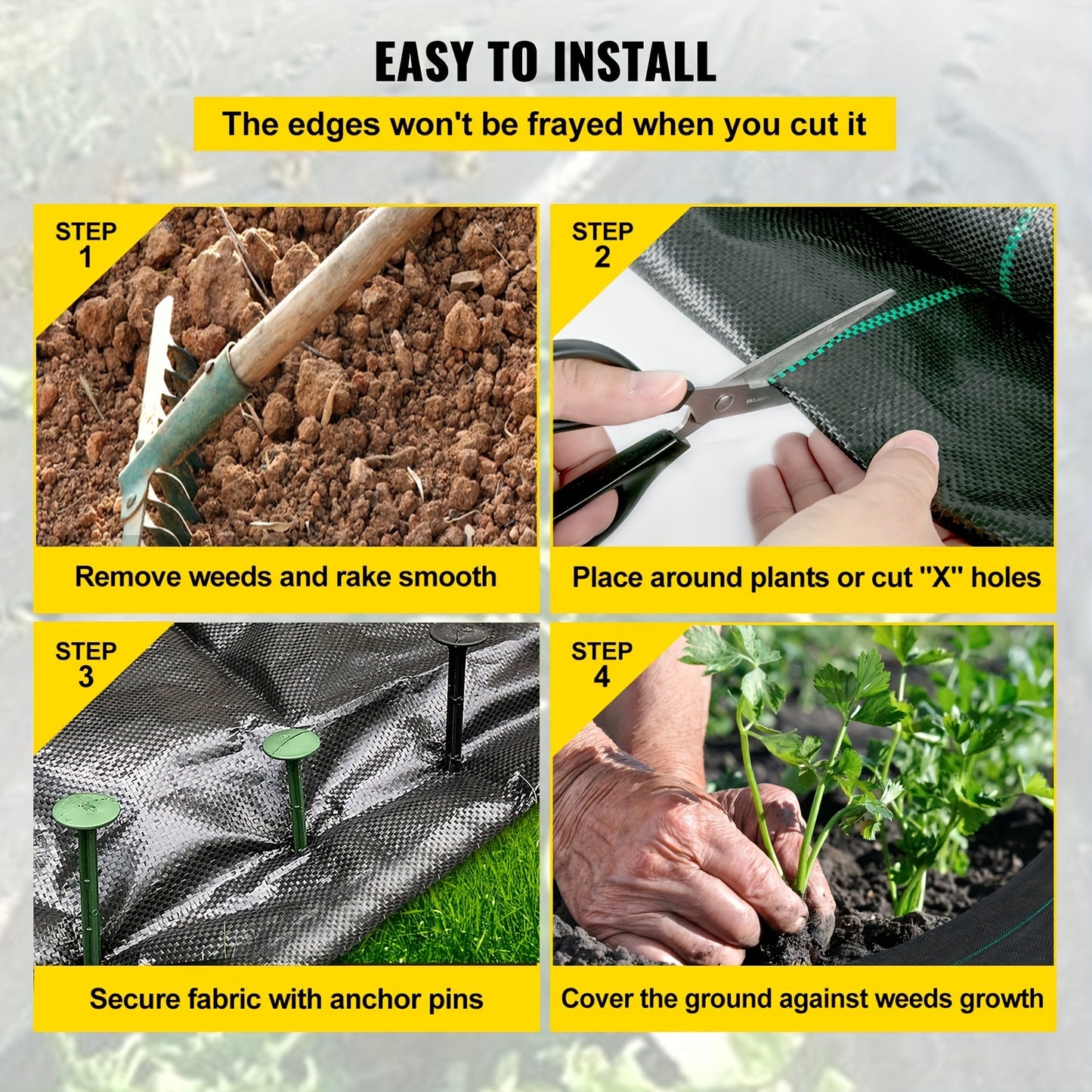 Weed Barrier 6FTx300FT Landscape Fabric Heavy Duty