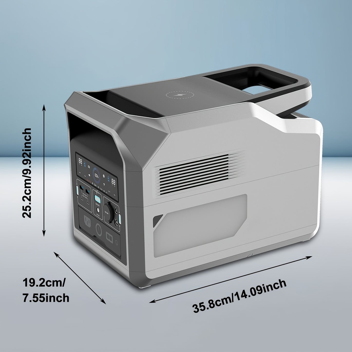 2000W High-Capacity Portable Power Station with USB & Multiple Device Connections