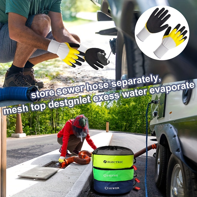 Rv Accessories Bags 3 Pack Waterproof For Sewer Hoses Electrical Cords