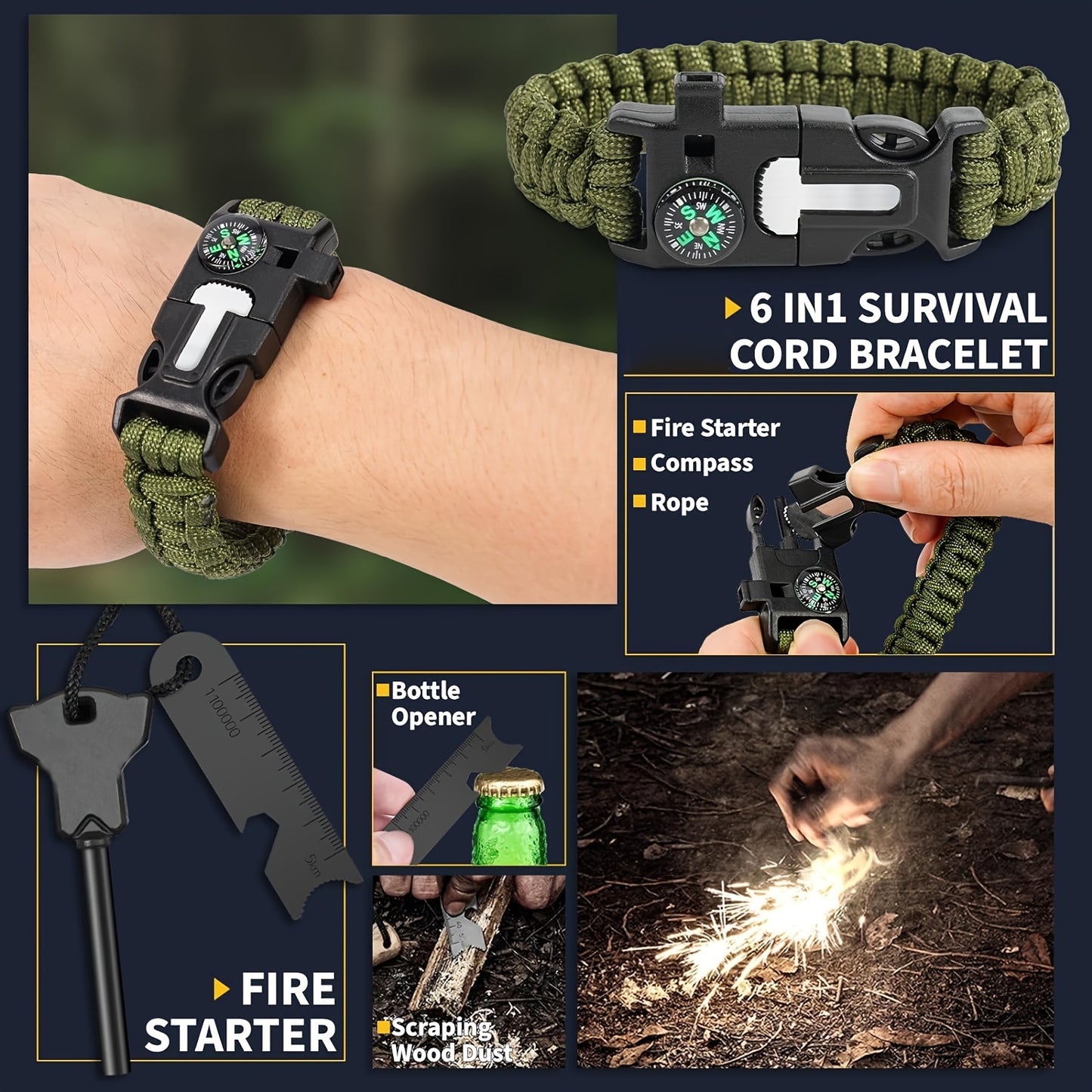 Survival Kits 27 In 1 Camping Accessories Tactical Gear