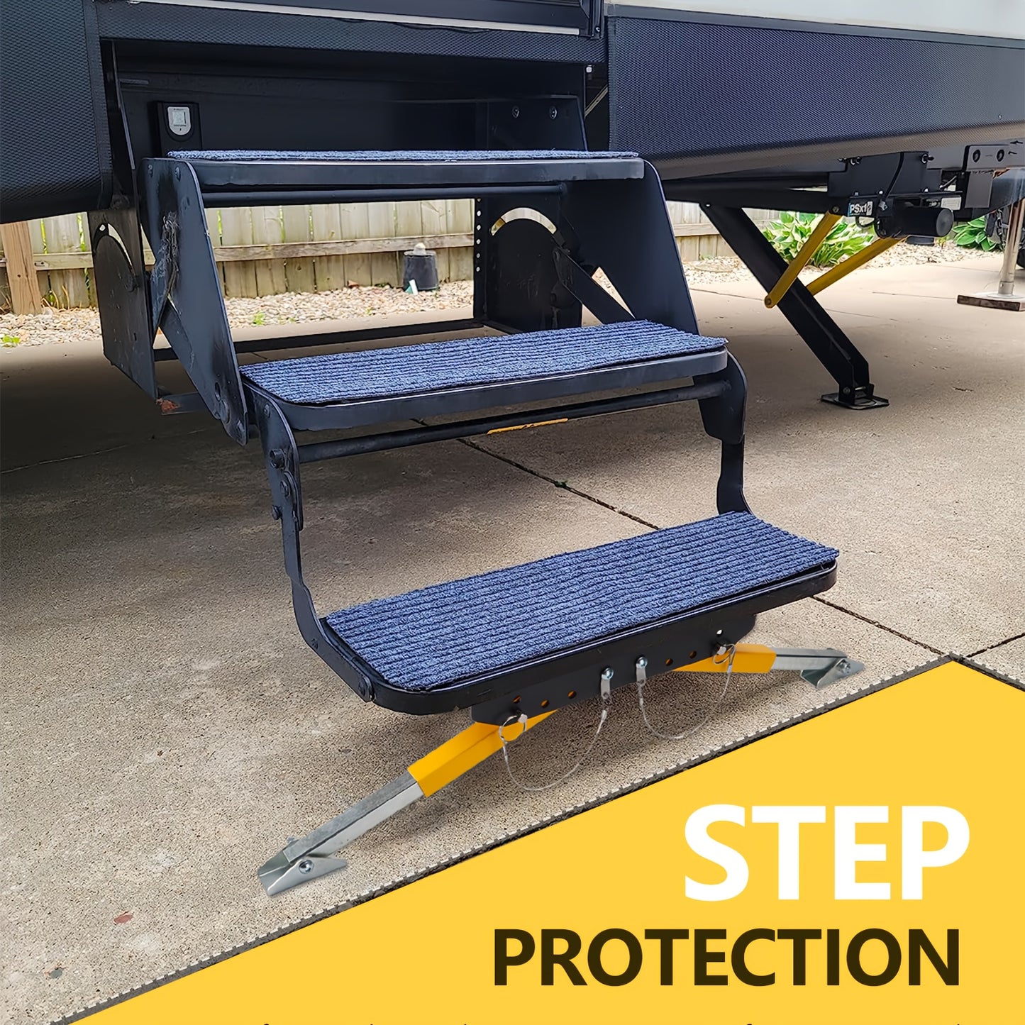 Adjustable RV Step Stabilizer Kit