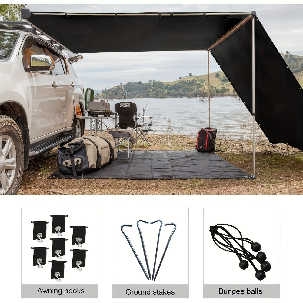 10' x 16' Premium Black RV Awning Shade Set with 90% Privacy Screen