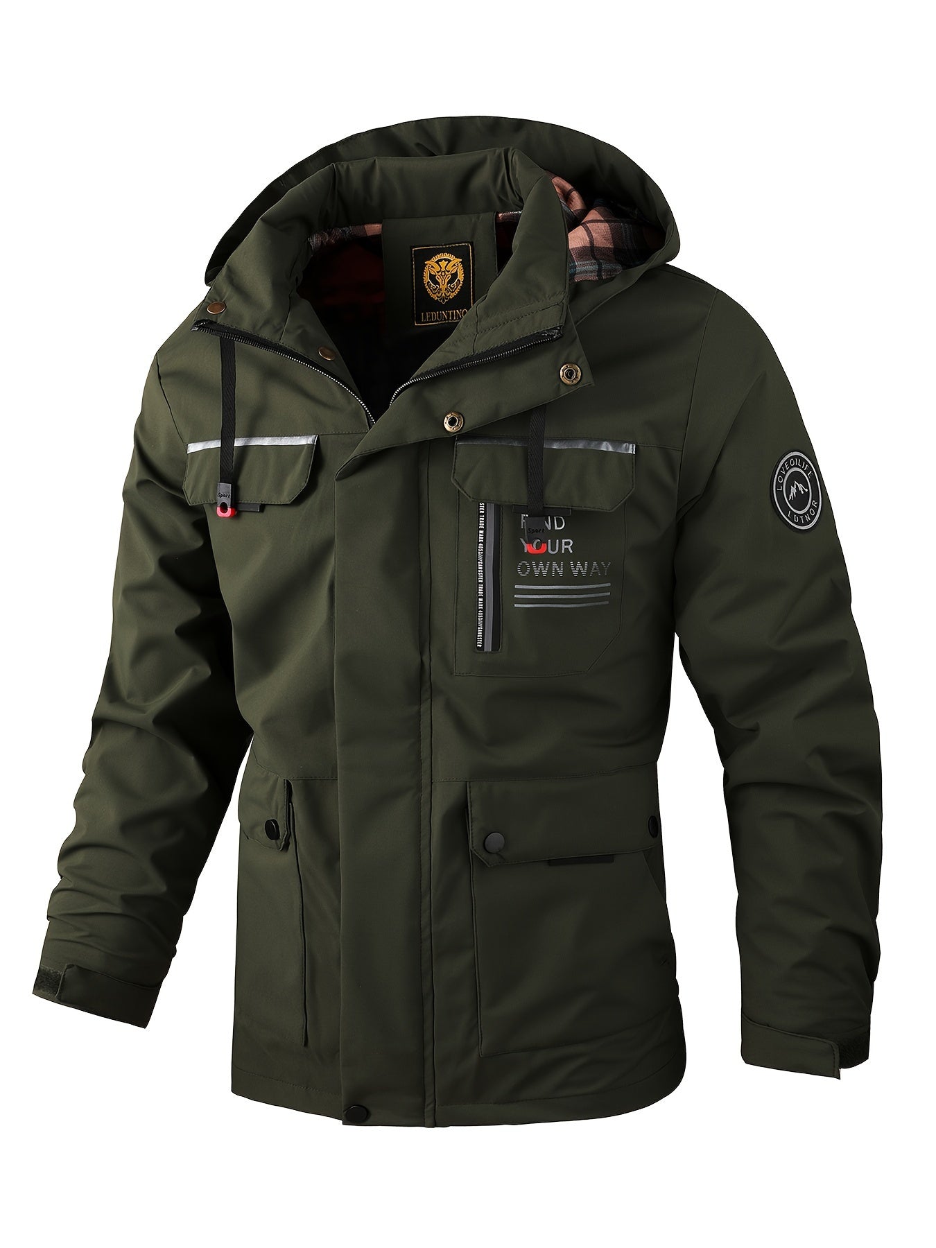 Men's Fashion Jacket - Casual Multi-Pocket, Outdoor Waterproof Windbreaker Jacket