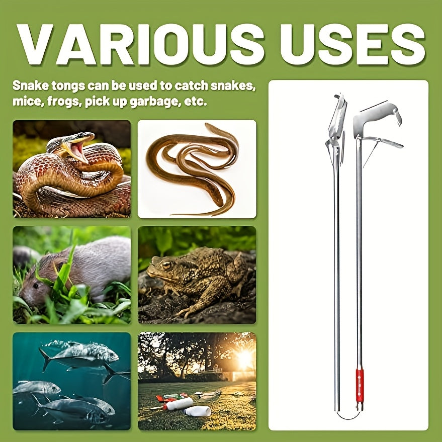 Stainless Steel Snake Catcher, Snake Pliers Reptile Grabber, Foldable