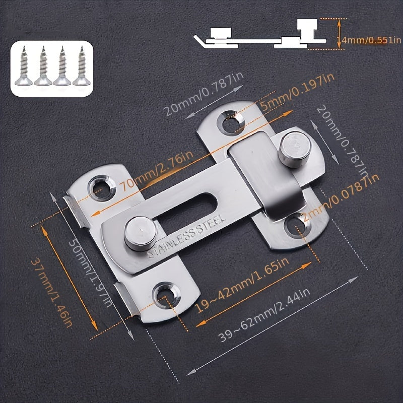 Silvery Stainless Steel Door Lock Protector - Industrial Grade, Strong and Durable