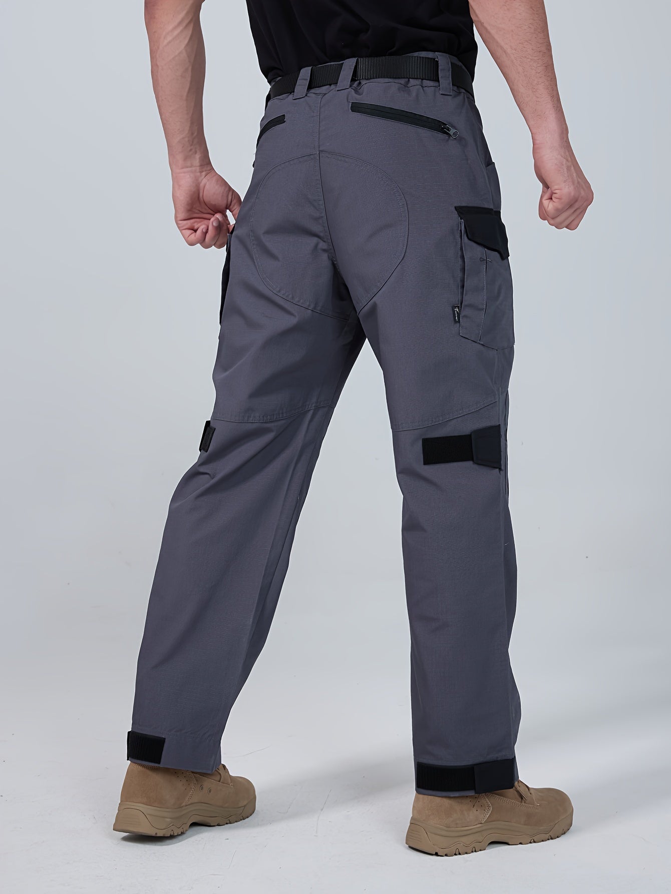 Men's straight-leg tactical trousers, They are water-repellent