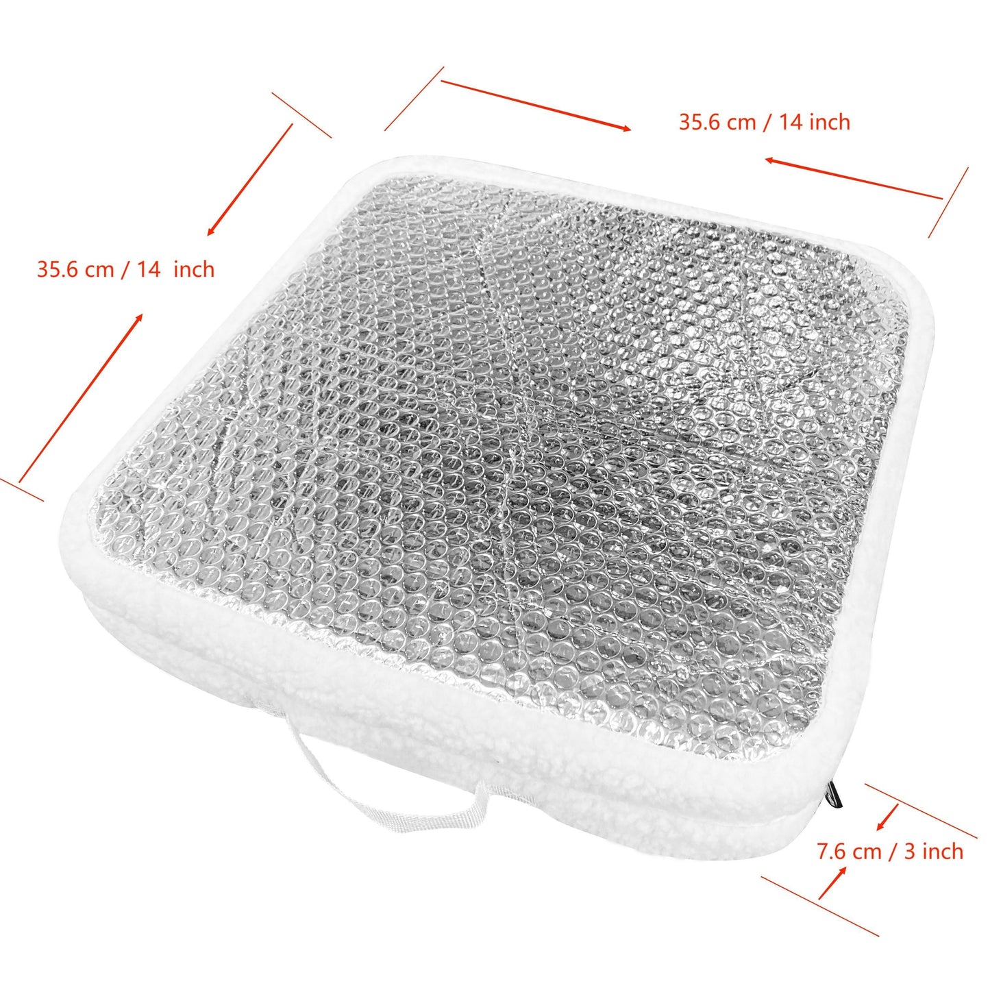 Easy-Install RV Skylight Insulator Cover, 14"x14" - Reflective Surface, Triple-Layer Heat Reduction