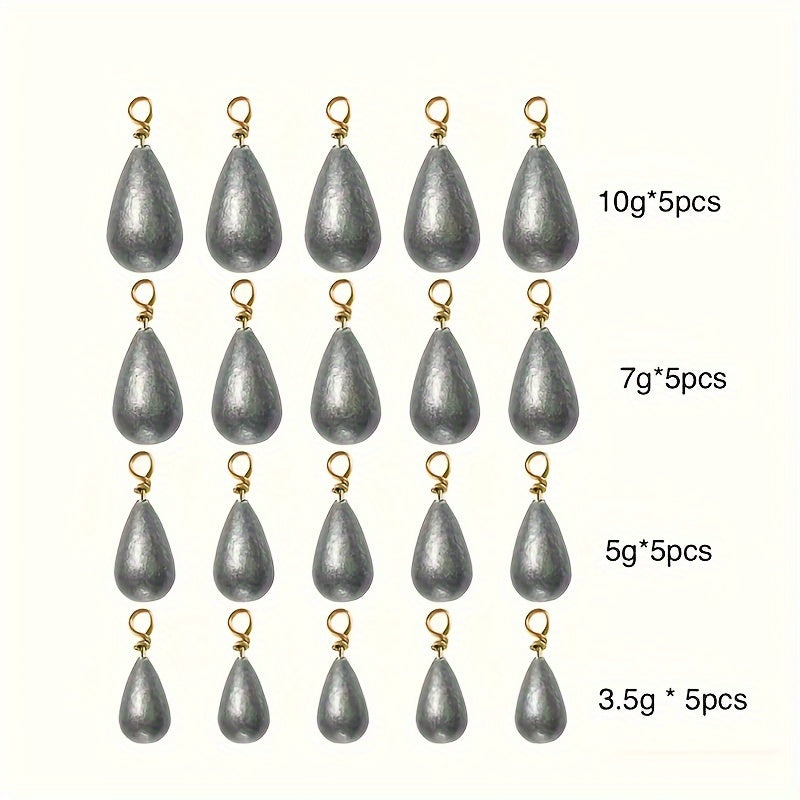 25in a box, lead sinkers