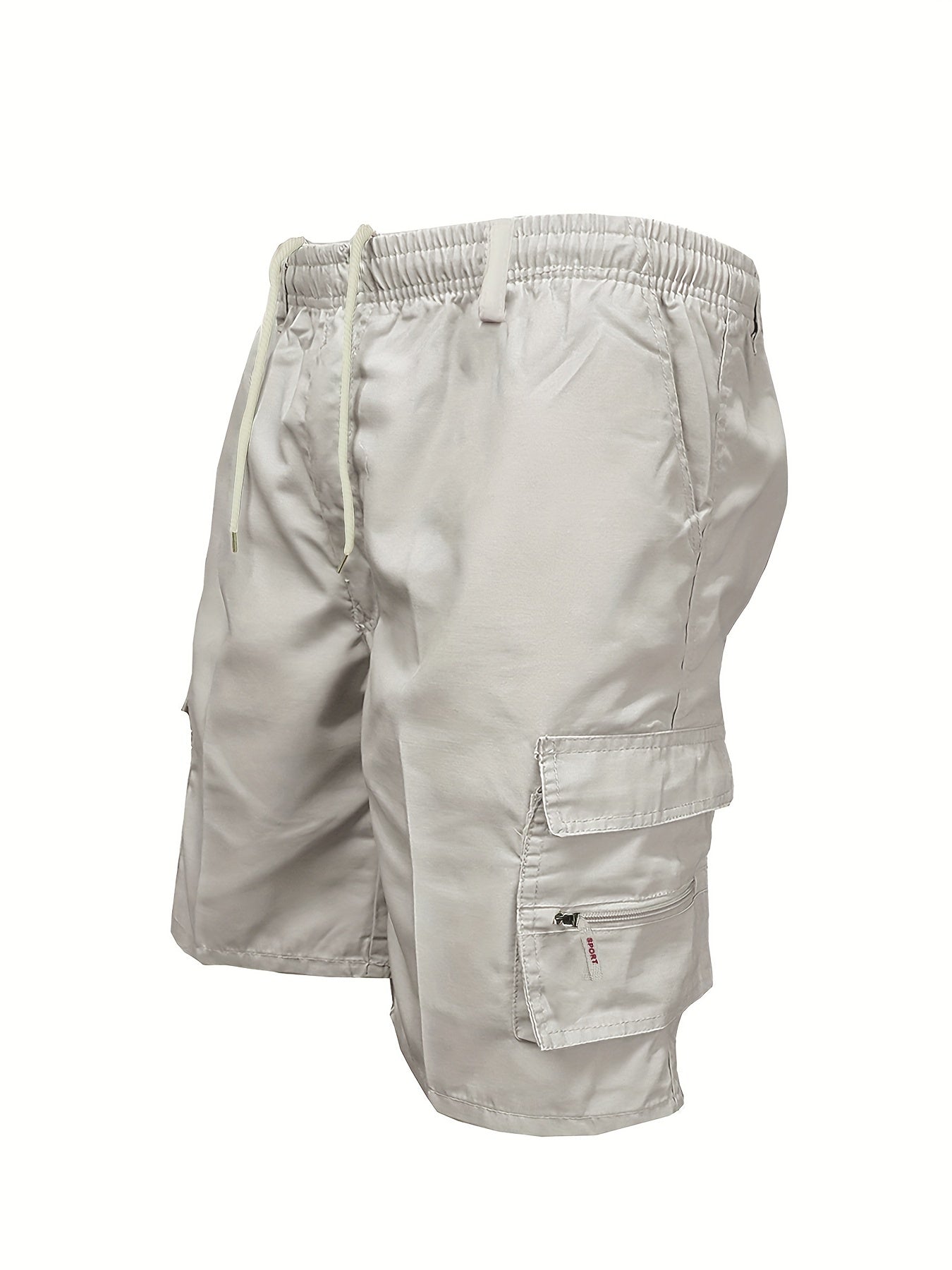 Men's Outdoor Tactical Shorts, Summer Casual Sports Drawstring Shorts With Multiple Pockets