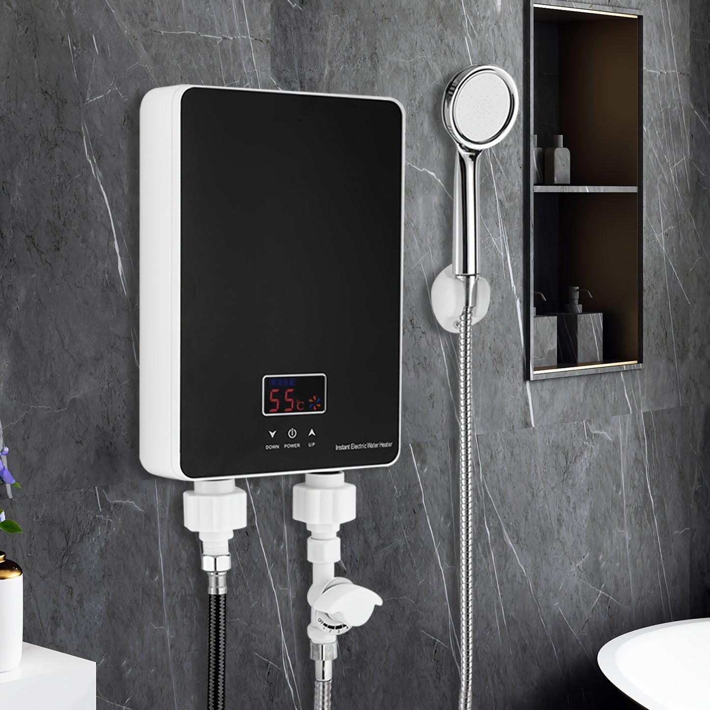 6000W Tankless Water Heater Electric Water Heater For Bathroom With Shower Head