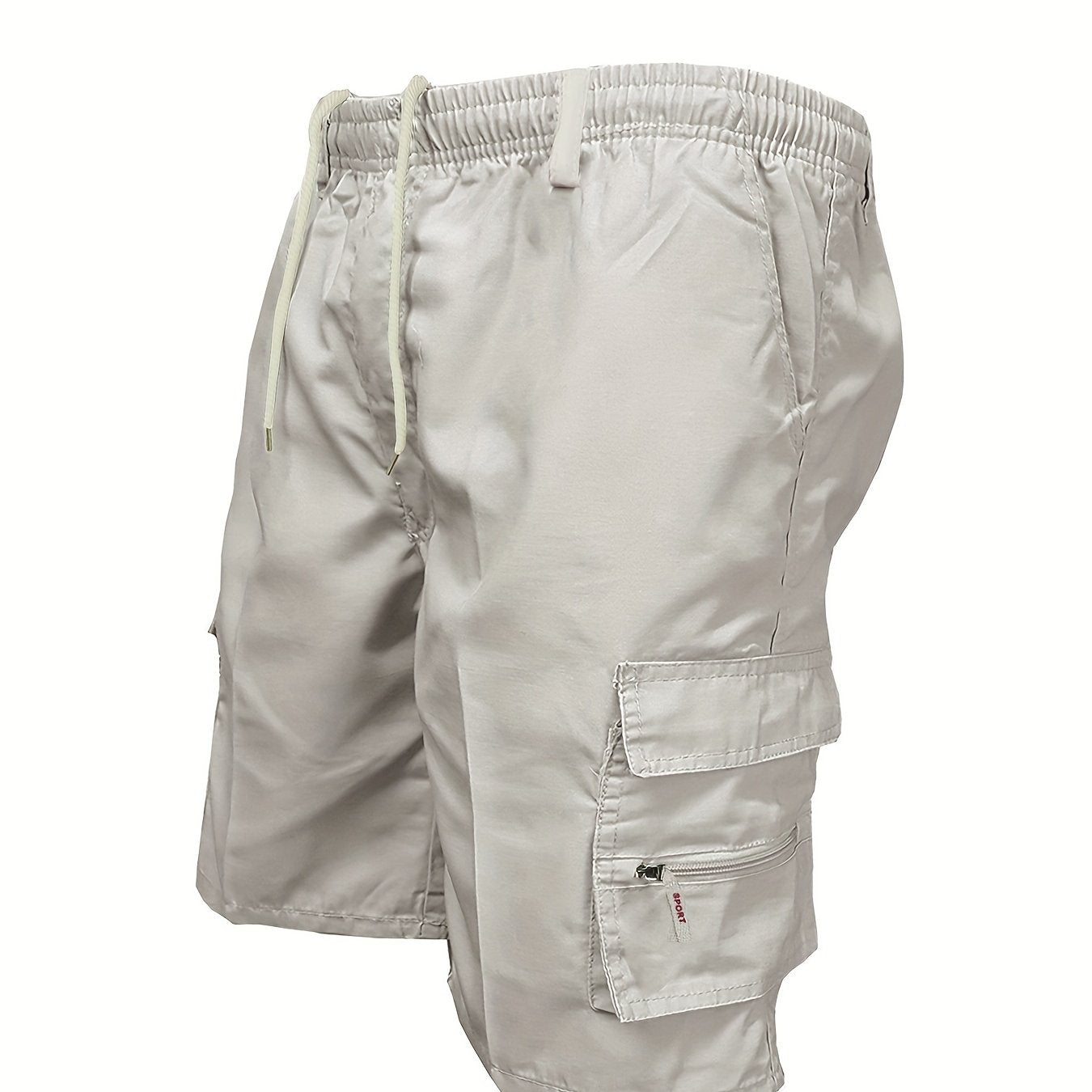 Men's Outdoor Tactical Shorts, Summer Casual Sports Drawstring Shorts With Multiple Pockets