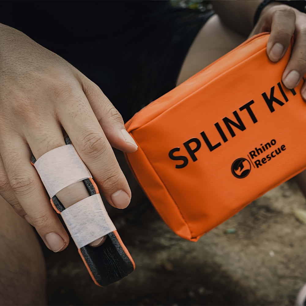 4pcs, Size: 36" X 4.3", 18" X 4.3", 9" X4.3", 4" X 1.7". The Splint Can Be Compactly Rolled Up for Easy Storage In Emergency Kit,