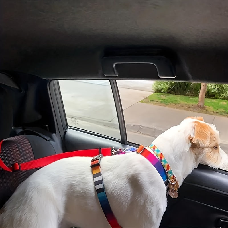 1pc Pet Car Tether Safety Leash For Dogs In Vehicles, Dog Seat Belt Tether