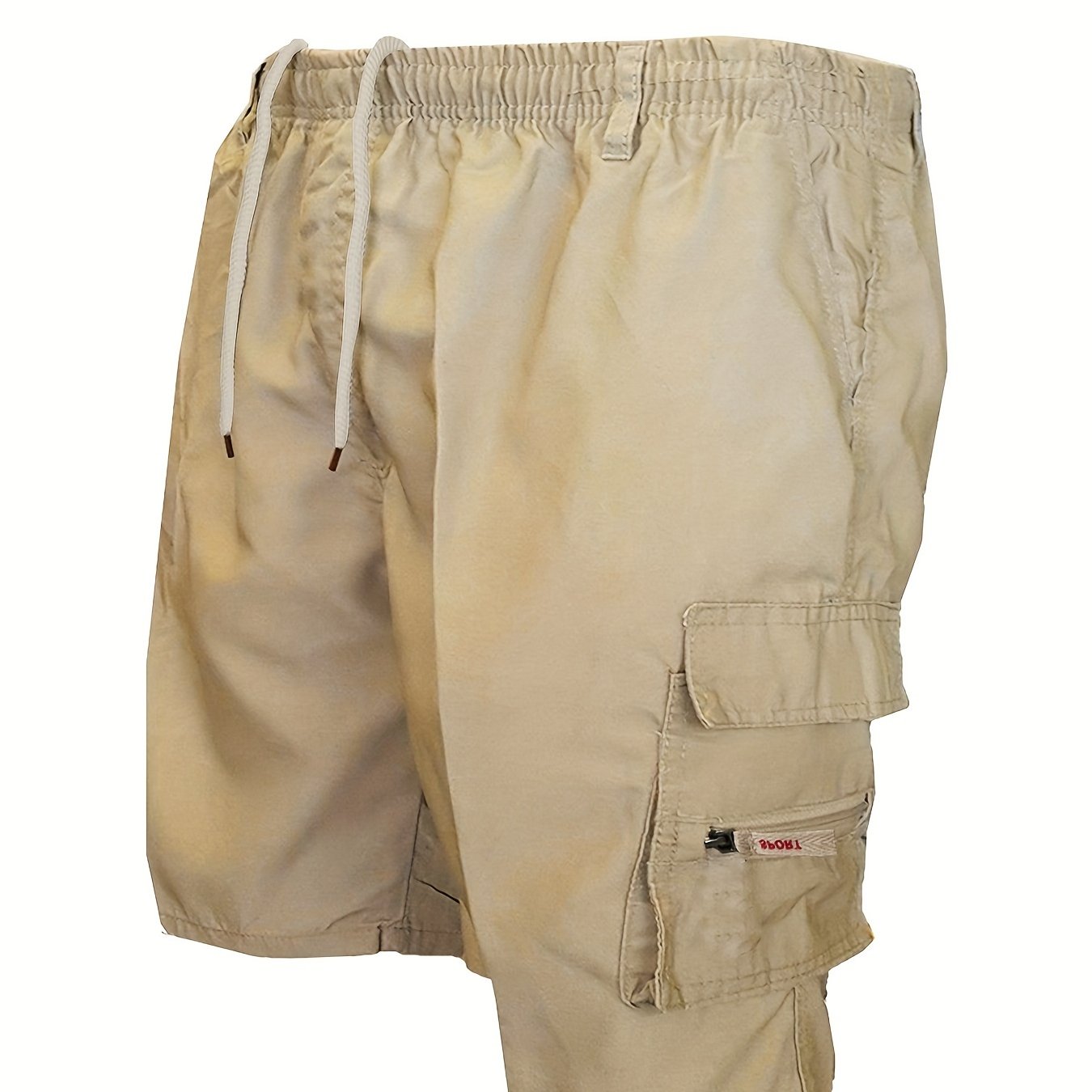 Men's Outdoor Tactical Shorts, Summer Casual Sports Drawstring Shorts With Multiple Pockets