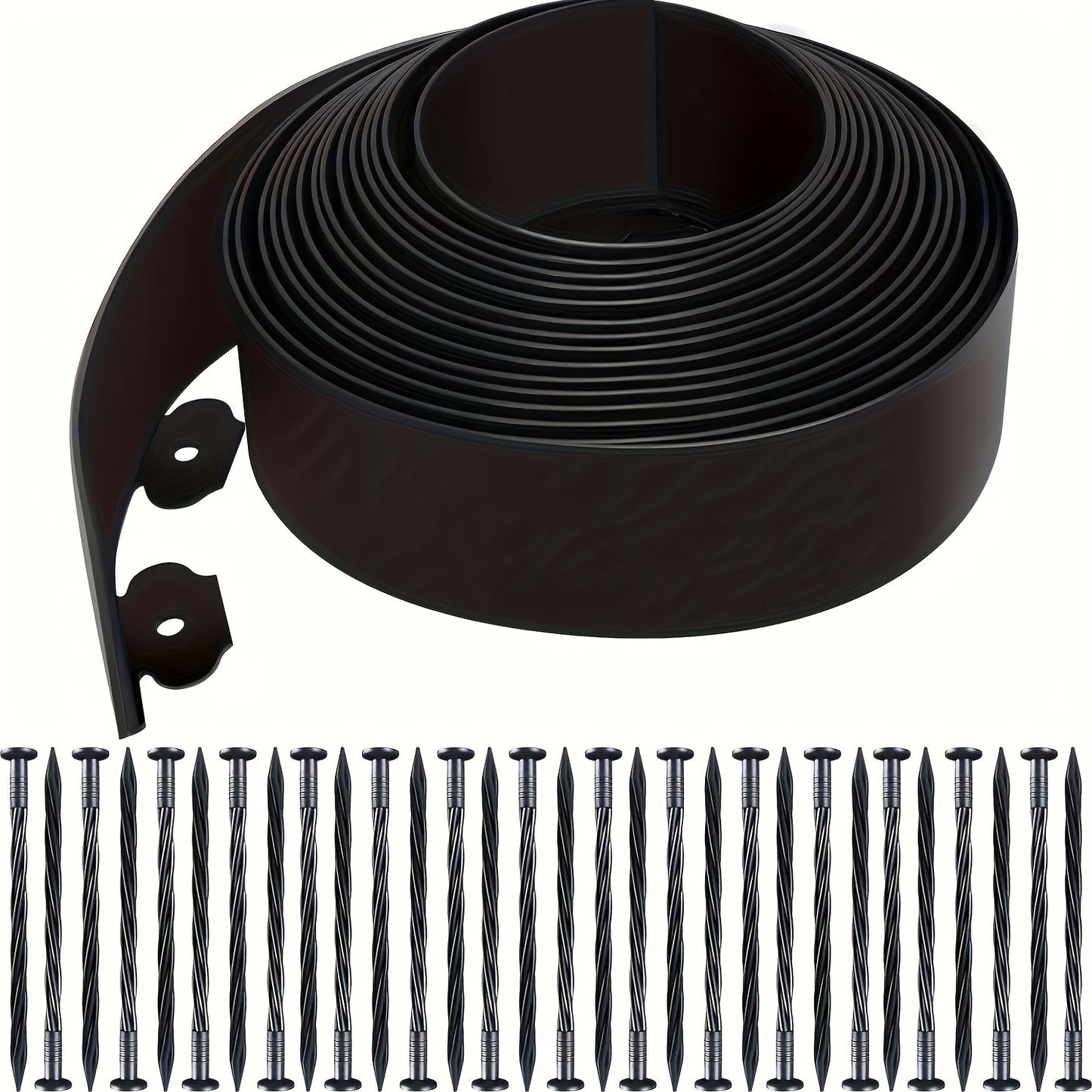10m Long*10cm High L-shaped Green Grass Isolation Strip Garden Lawn Green Strip Isolation Plate Separation Strip Landscaping Isolation Bar