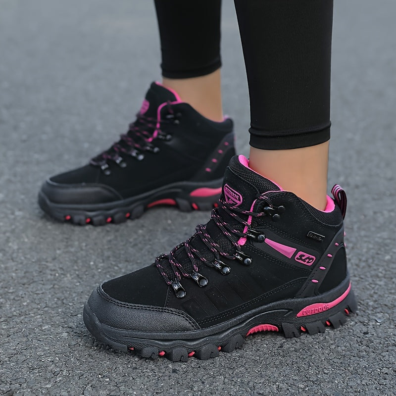Microfiber Upper Women's Hiking Boots Non-Slip Trekking Outdoor Mountaineering Sports Shoes