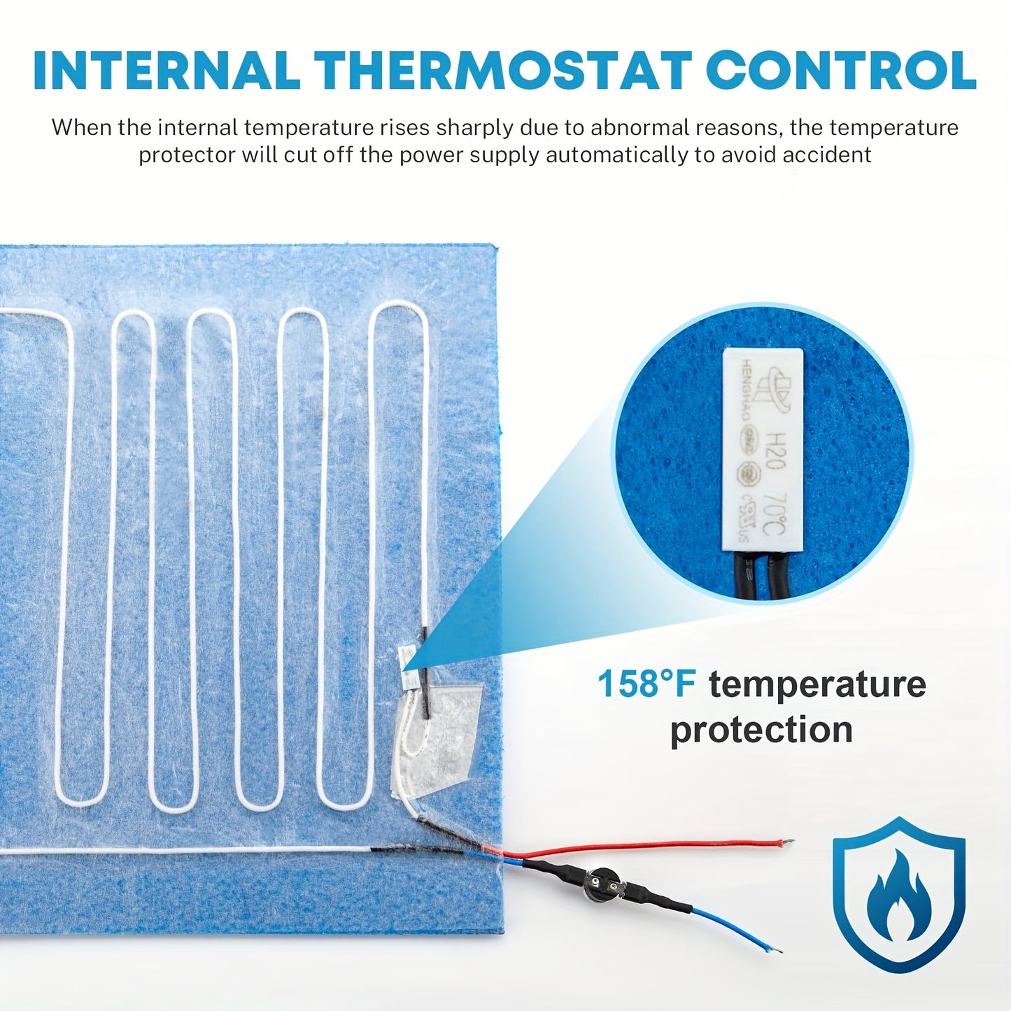12"x18" 12V/13.5V RV Water Tank Heating Pad, Use With Up To 50 Gallons Fresh Water, 2 Pack RV Holding Tank Heater Pad With Thermostat, Without Battery