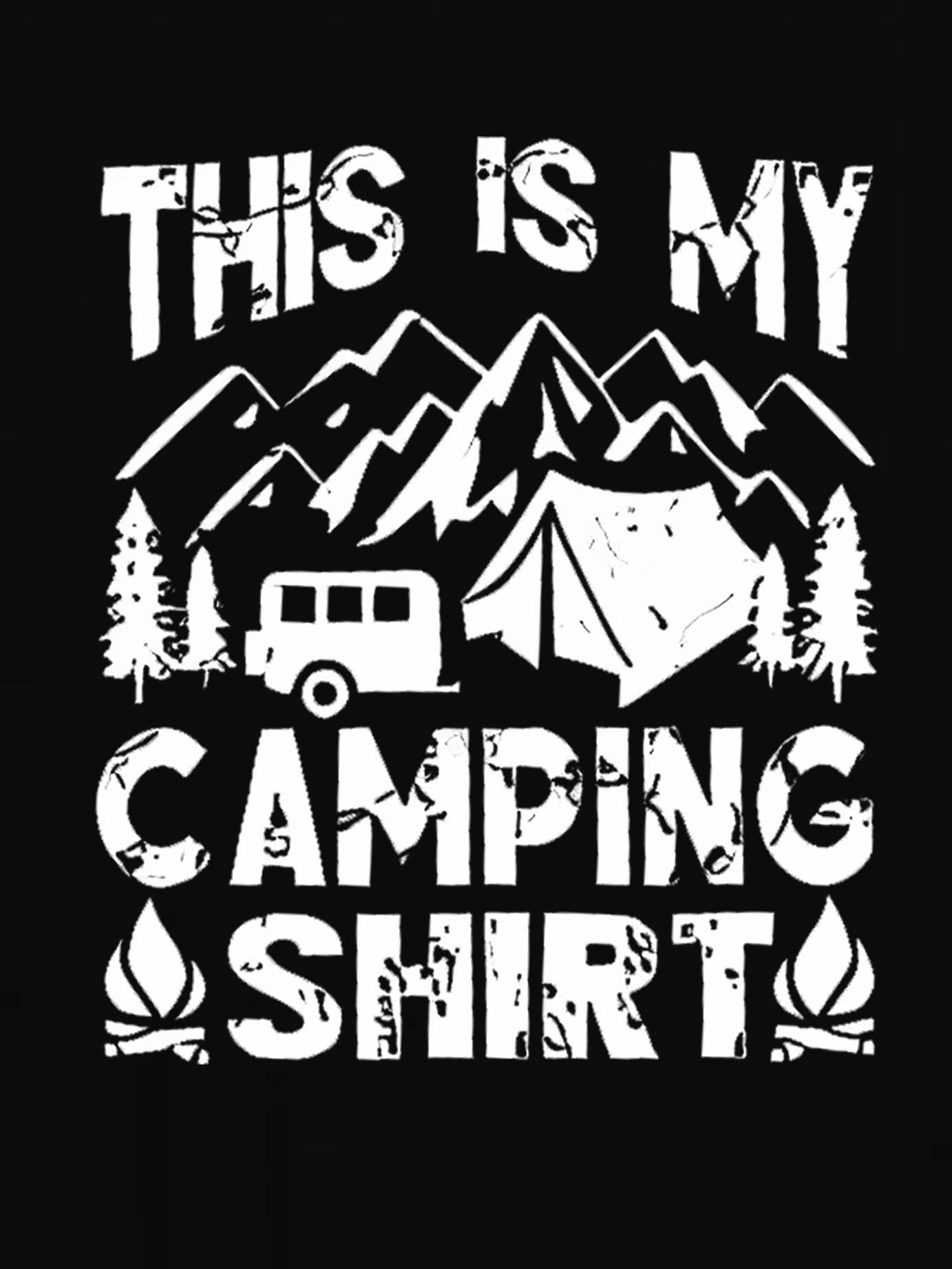 Women's Casual Sports Hoodie with "This Is My Camping Shirt" Print