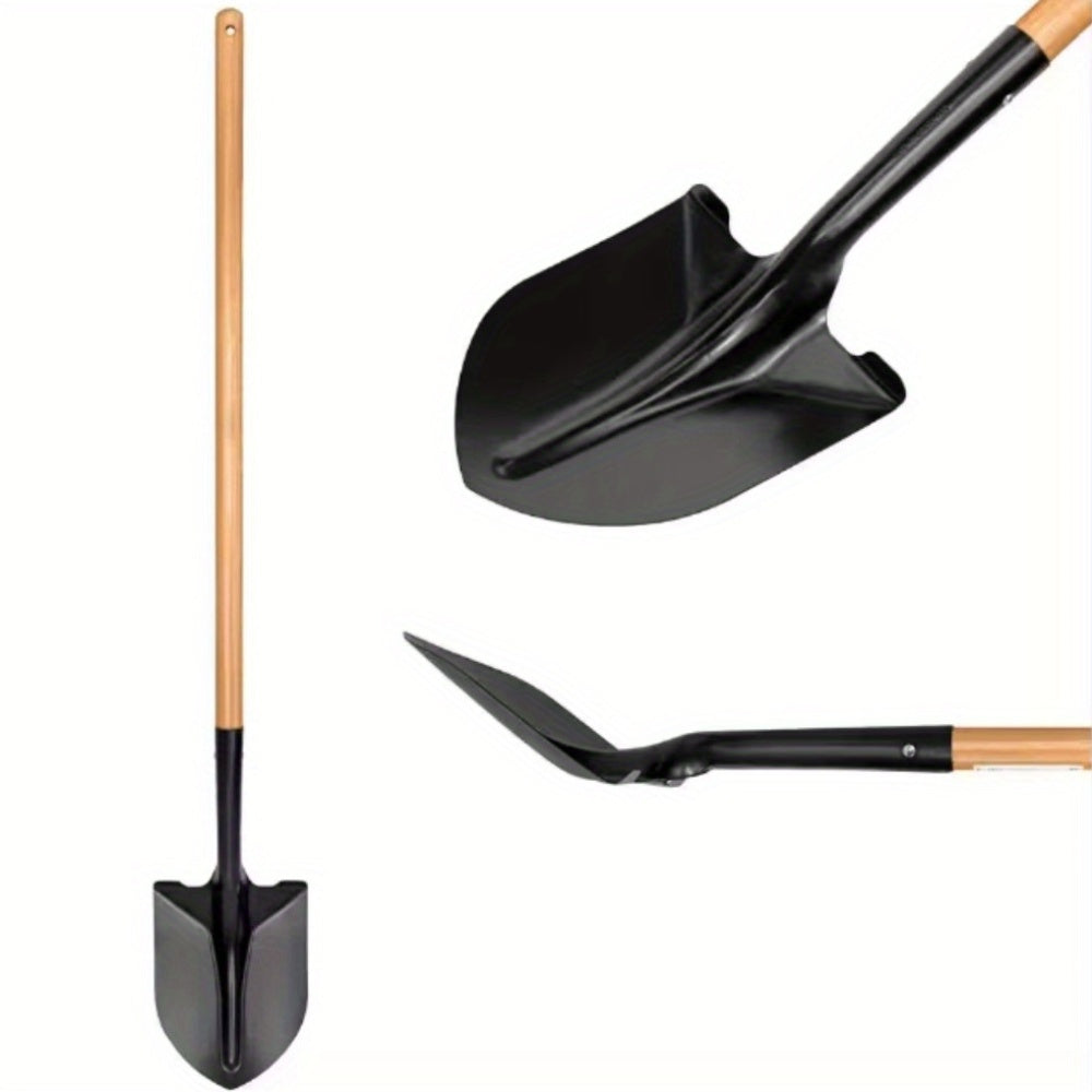 43 inch, Garden Shovel Hand Digging Tool Spade Lawn Landscaping Wood Handle Light, Garden Shovels for Digging, Ground Breaking Shovel, Tree Planting Spade.