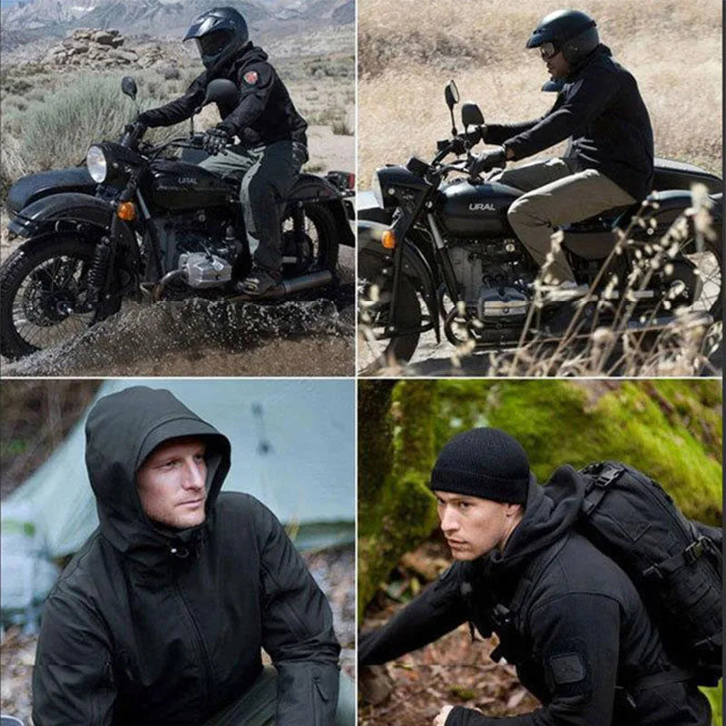 Men and Women Outdoor Shark Skin Jackets and Pants Set.