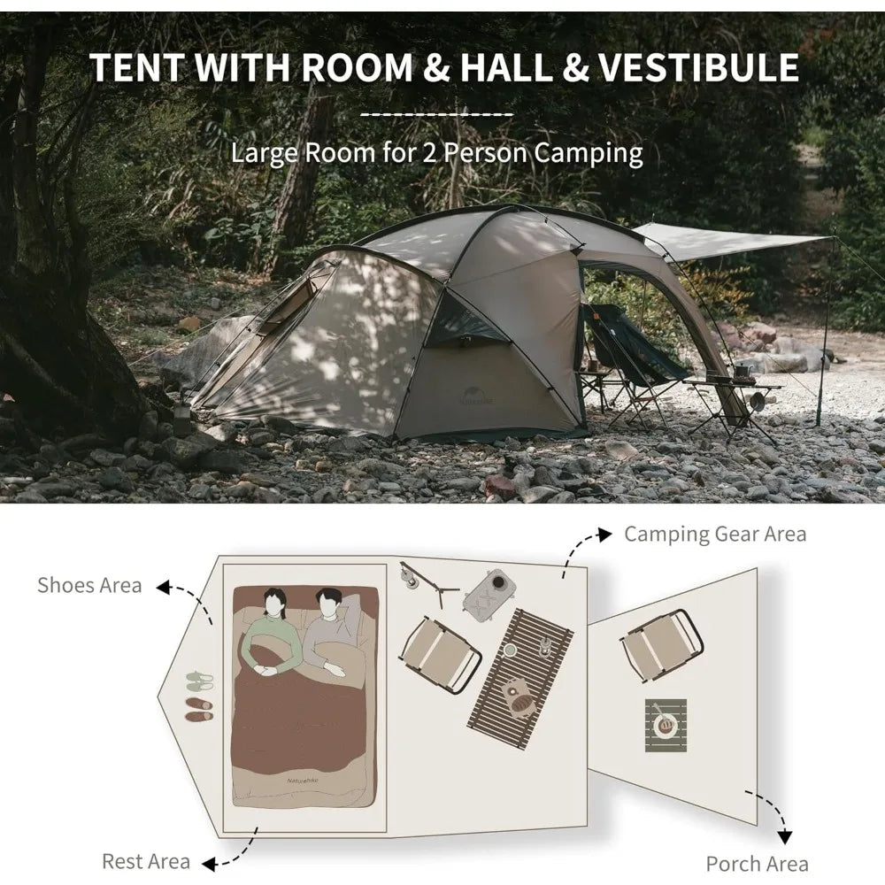 2 Person Tent, Lightweight Backpacking Tent for 2 Person.