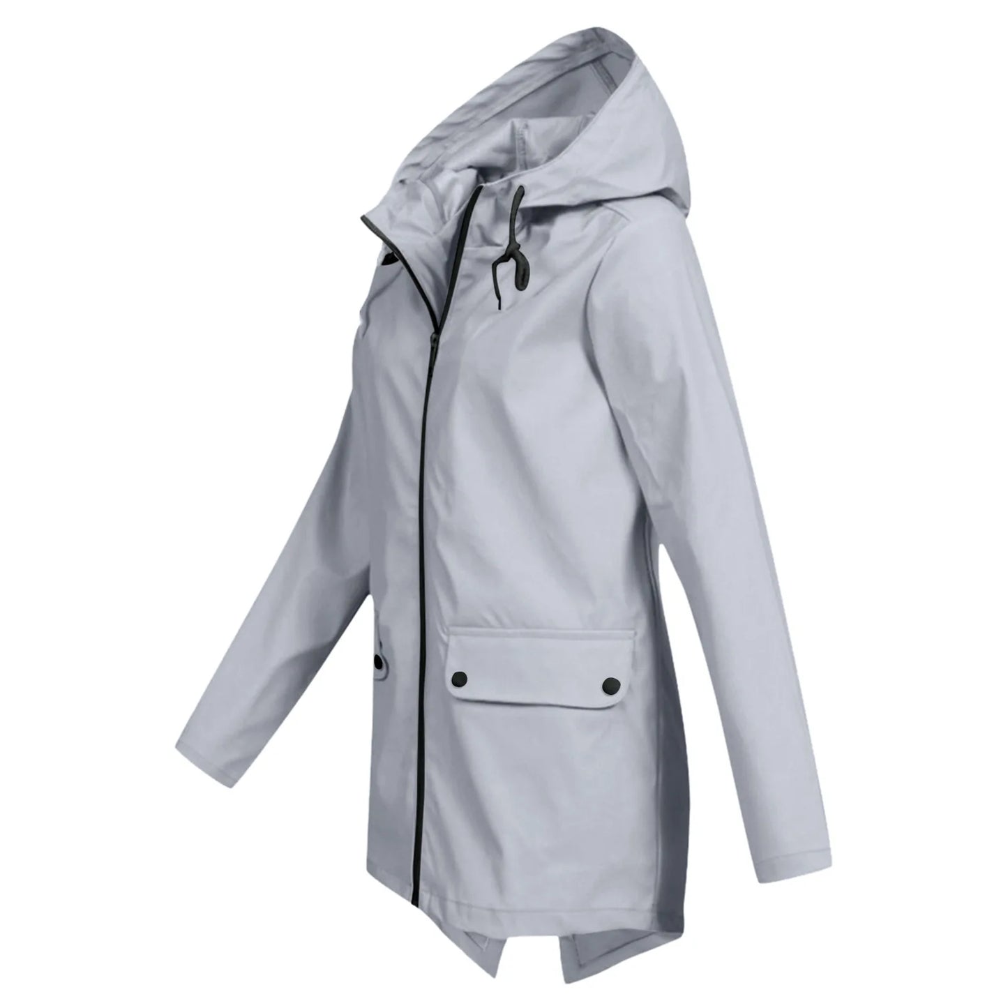 Camping Rain Jacket Women with front zipper