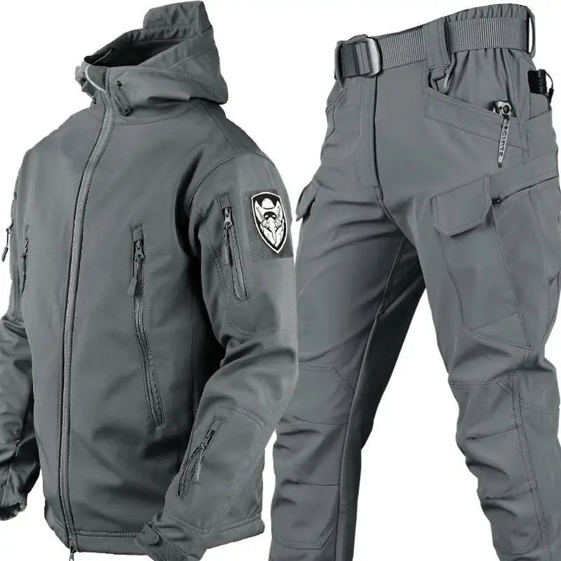 Men and Women Outdoor Shark Skin Jackets and Pants Set.