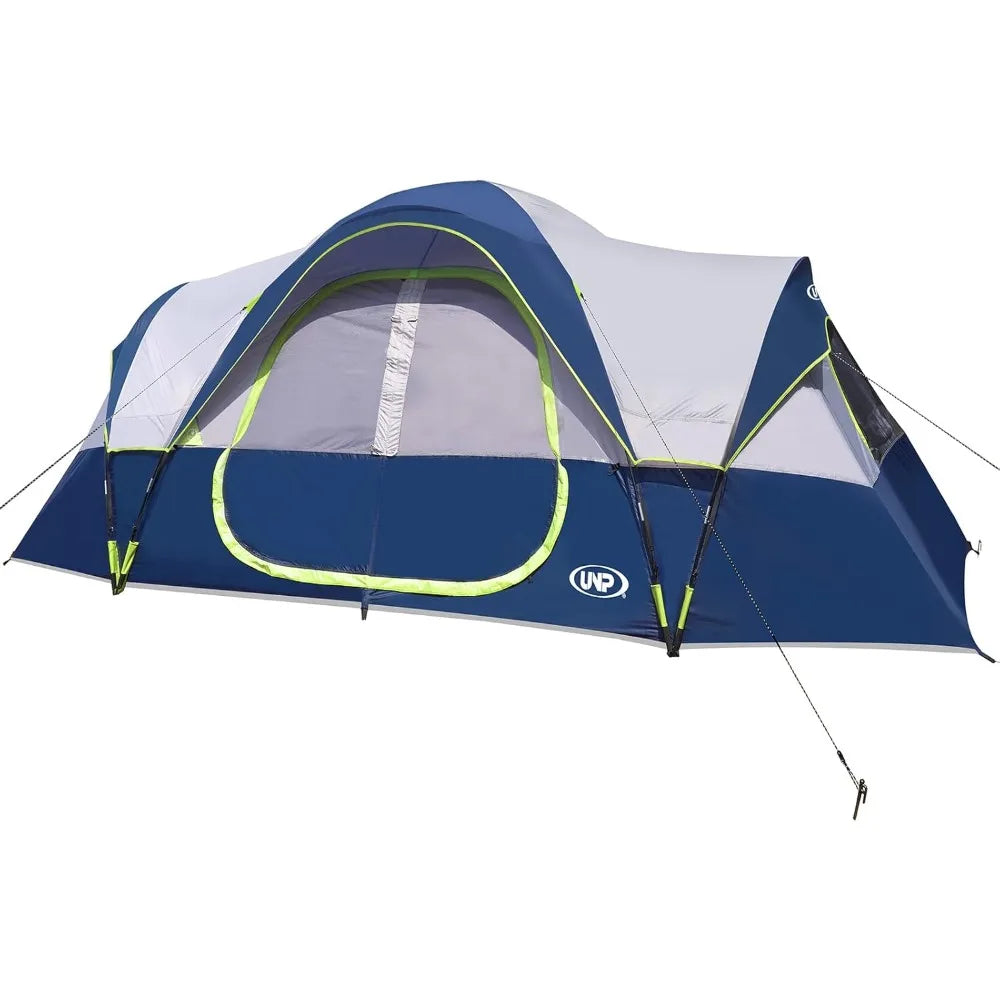 10-Person-Family Tents, 5 Large Mesh Windows, Double Layer, 2 Room, Waterproof